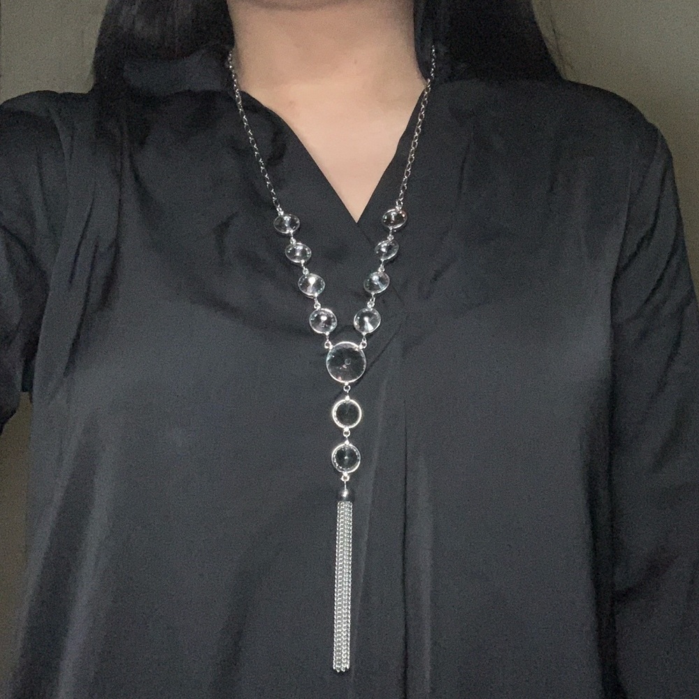 WHBM Long Adjustable Gem Necklace